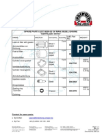 Spare Parts List N200-03 of Man Diesel Engine "D2876LE20x Series"