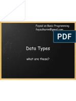 Data Types: What Are These?