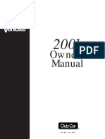 2001 Club Car Golf Cart Owners Manual