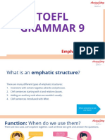 Toefl Grammar 9: Emphatic Structures