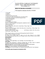 Shri Rawatpura Sarkar University: Format of The Ph. D. Synopsis