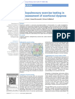 Cardiopulmonary Exercise Testing in The Assessment of Exertional Dyspnea