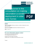 DHSC Mandatory Care Home Vaccination Response Final