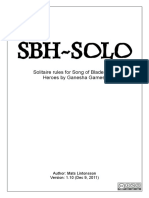 Sbh-Solo: Solitaire Rules For Song of Blades and Heroes by Ganesha Games