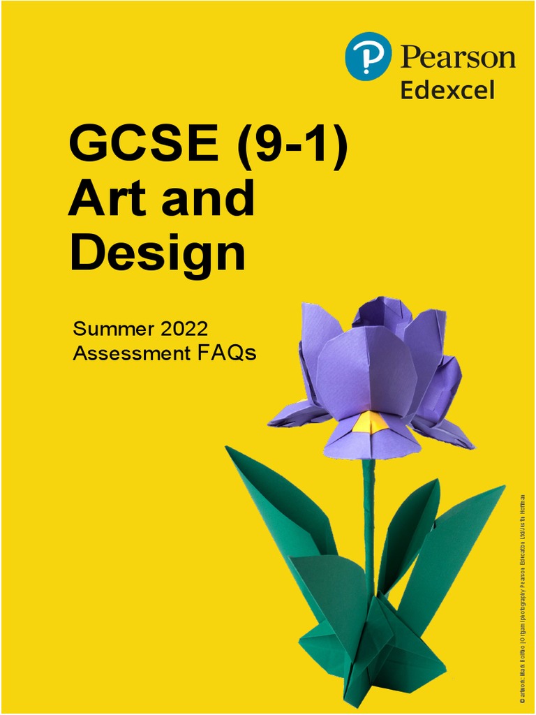 Gcse Art and Design 2022 Faqs PDF Educational Assessment Test