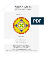 LAPORAN AWAL PRAKTIKUM BASIS DATA