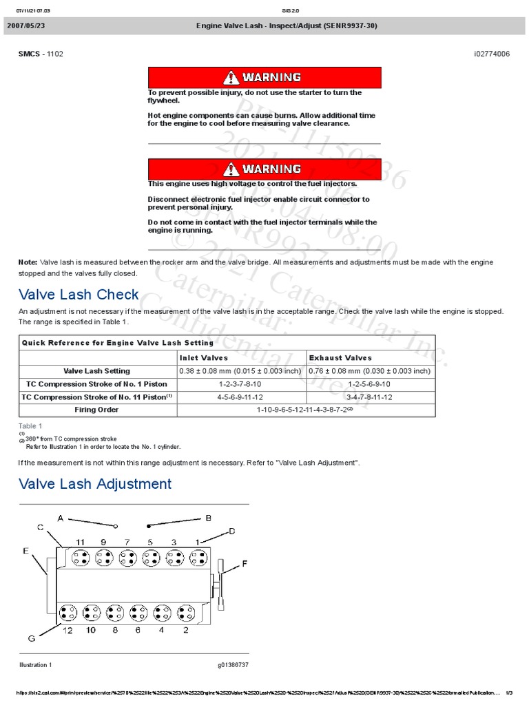 D10T Valve LAsh Adjust PDF Vehicles Engines