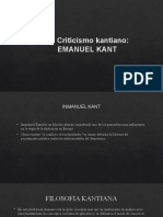 EL Criticismo Kantiano
