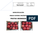 ALM-AC-ET-005 TECHNICAL SPECIFICATION WHOLE FRESH POMEGRANATE ORGANIC FRUIT - En.es
