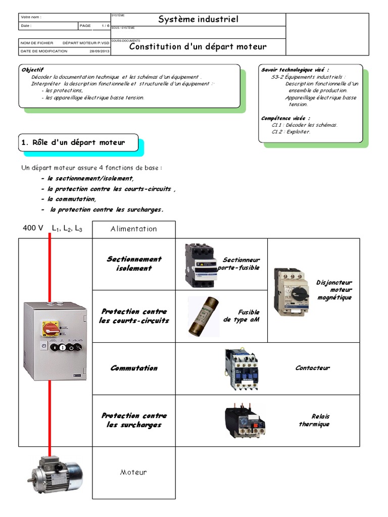 Comment Decoder Un Schema De Puissance Industriel En Electricite Depart Moteur P | PDF | Puissance (physique) | Électricité