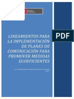 Lineamientos Para La Implementación de Planes de Comunicación Para Promover Medidas Ecoeficientes