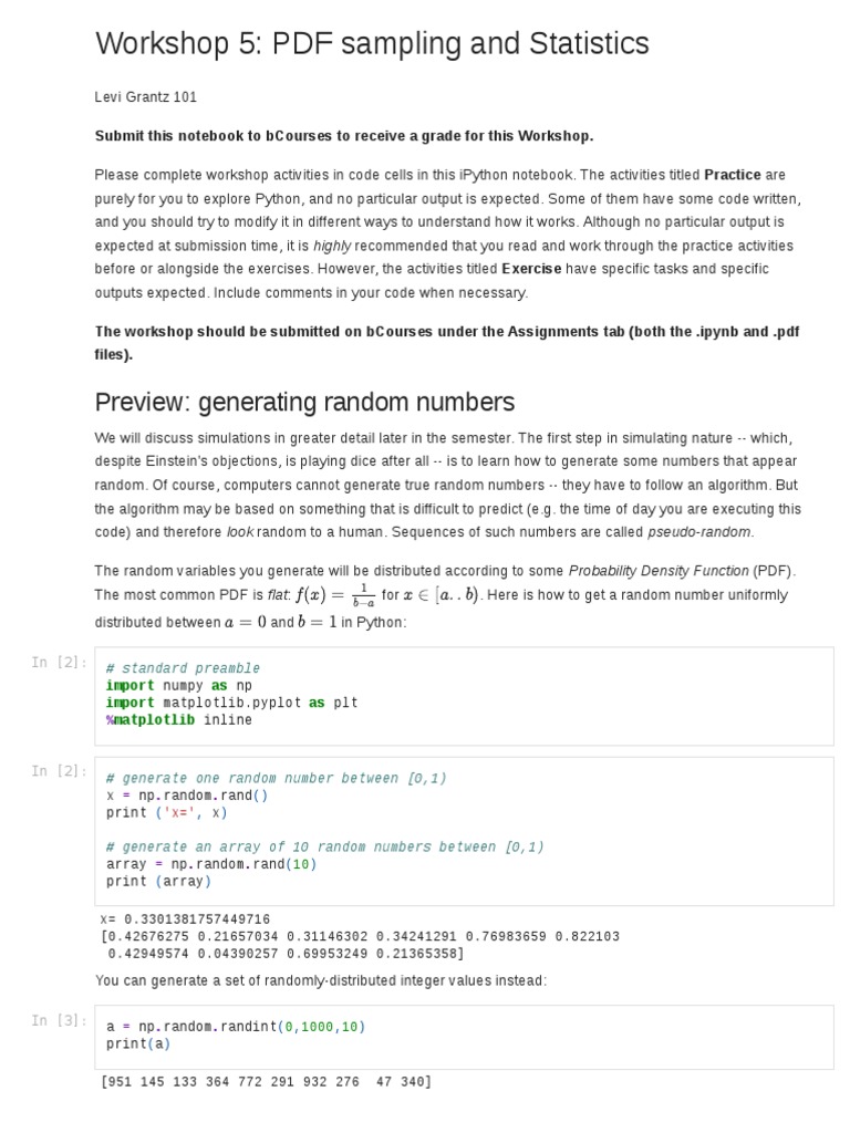 Analysis of Random Number Distributions and Statistical Metrics Using ...