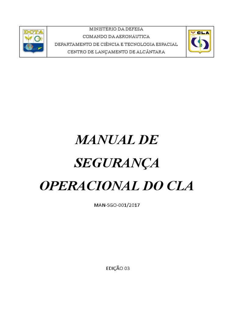 Manual de Seguranca Operacional CLA | PDF | Bibliotecas | Ambiente natural