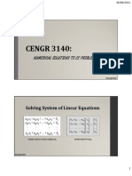 CENGR 3140:: Numerical Solutions To Ce Problems