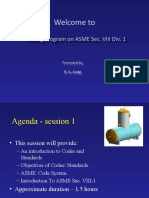 Welcome To: Training Program On ASME Sec. VIII Div. 1