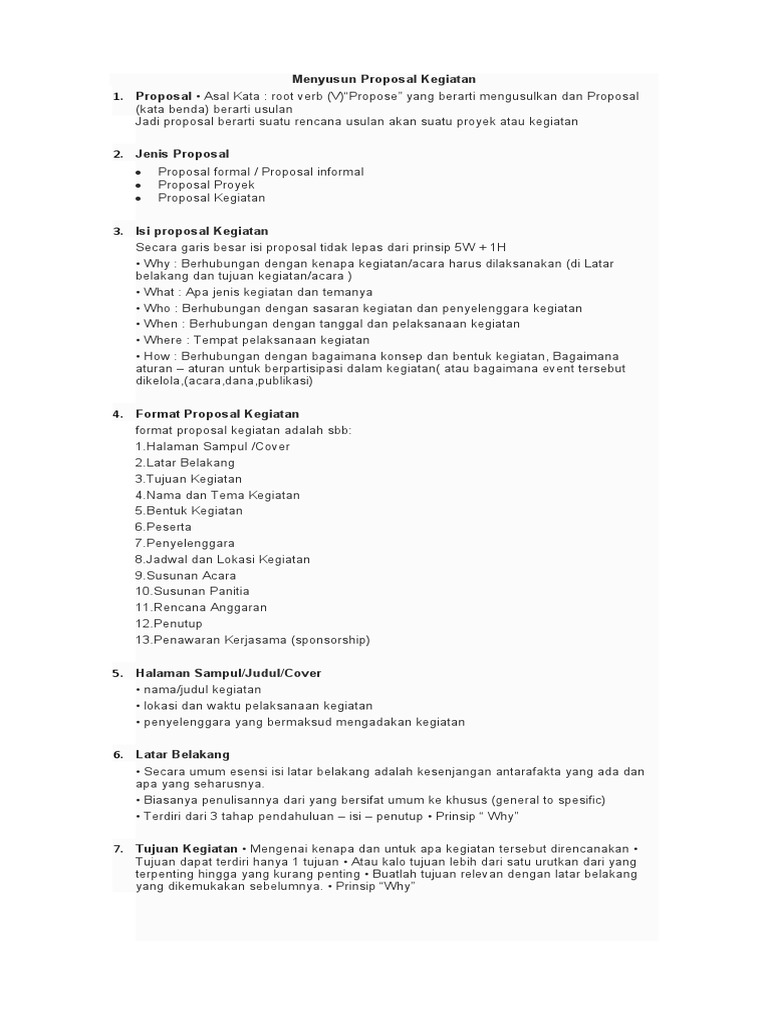 Kerangka Proposal | PDF