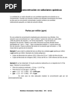 Cálculo de Concentración en Soluciones Químicas