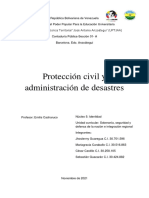 Informe (Proteccion Civil y Administracion de Desastres)