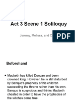 Act 3 Scene 1 Soliloquy: Jeremy, Melissa, and Cate