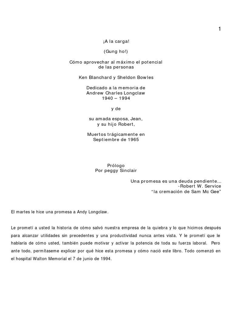 161 A La Carga Gung Ho de Las Personas Ken Blanchard y PDF Alma