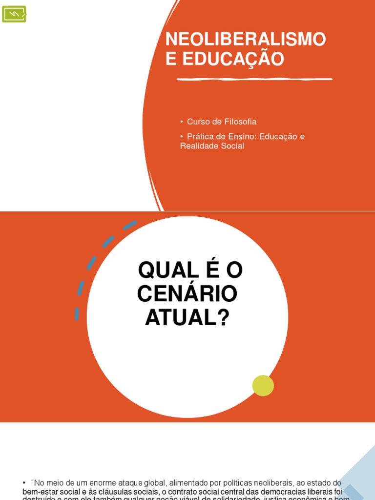Neoliberalismo e Educação | PDF | Neoliberalismo | Liberalismo