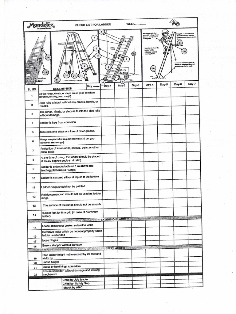 Ladder Check List PDF