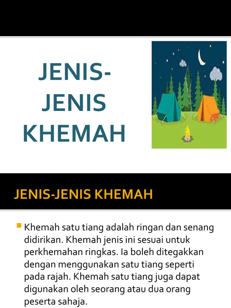 Jenis-Jenis Khemah | PDF