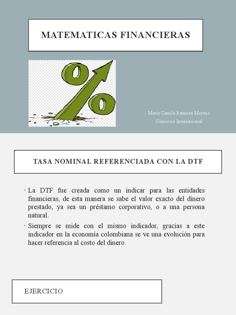 Matematicas Financieras | PDF | Inflación | Tasas de interés