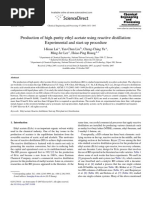 Production of High-Purity Ethyl Acetate Using Reactive Distillation: Experimental and Start-Up Procedure