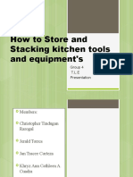 How To Store and Stacking Kitchen Tools and Equipment's: Group 4 T.L.E Presentation