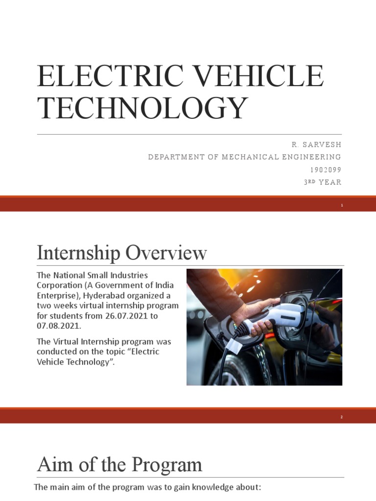 Electric Vehicle Technology Internship Insights | PDF | Electric Car ...