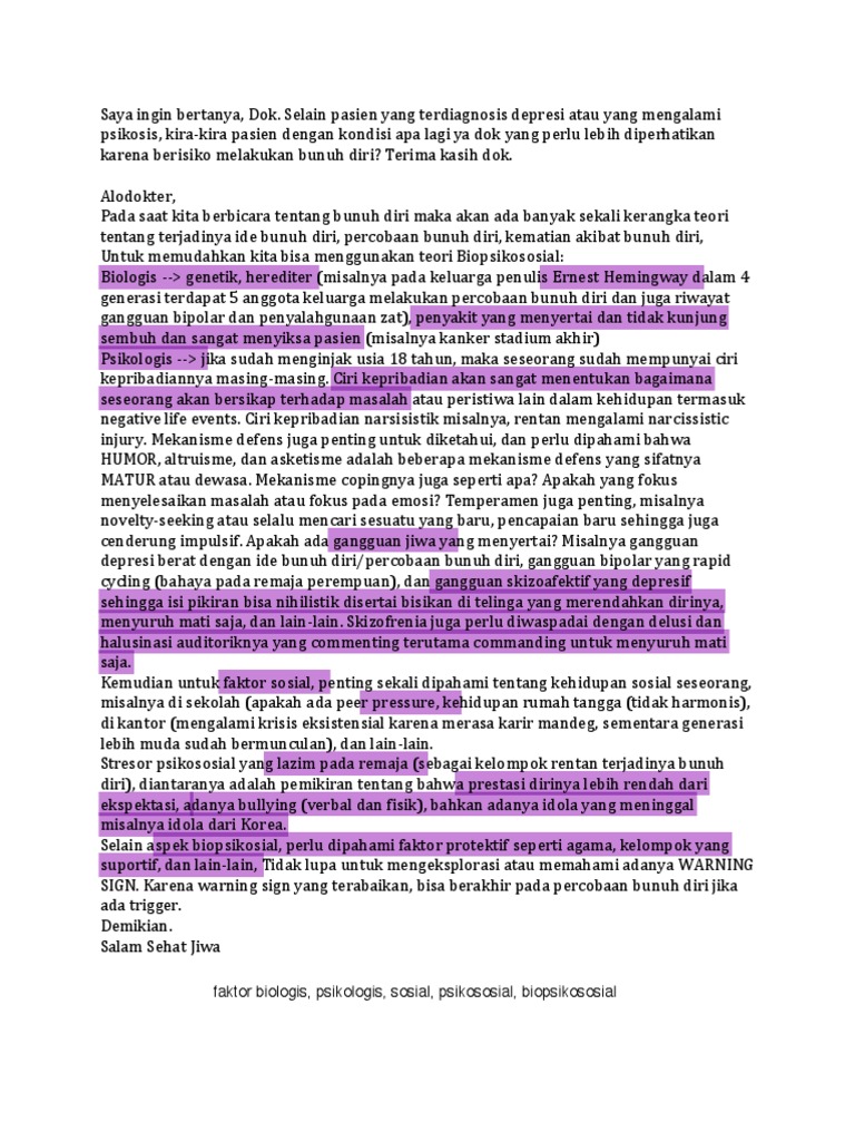 Teori Bunuh Diri | PDF