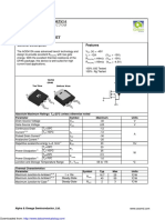 AOD413A 40V P-Channel MOSFET: Features General Description