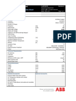 Transformer Technical Data Sheet For The 1LAP016379