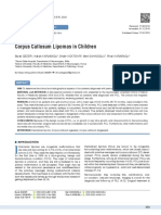 Corpus Callosum Lipomas in Children: Original Investigation