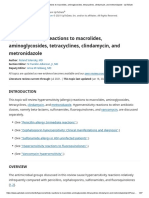 Hypersensitivity Reactions To Macrolides, Aminoglycosides, Tetracyclines, Clindamycin, and Metronidazole - UpToDate