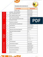Programación Mes de Mayo