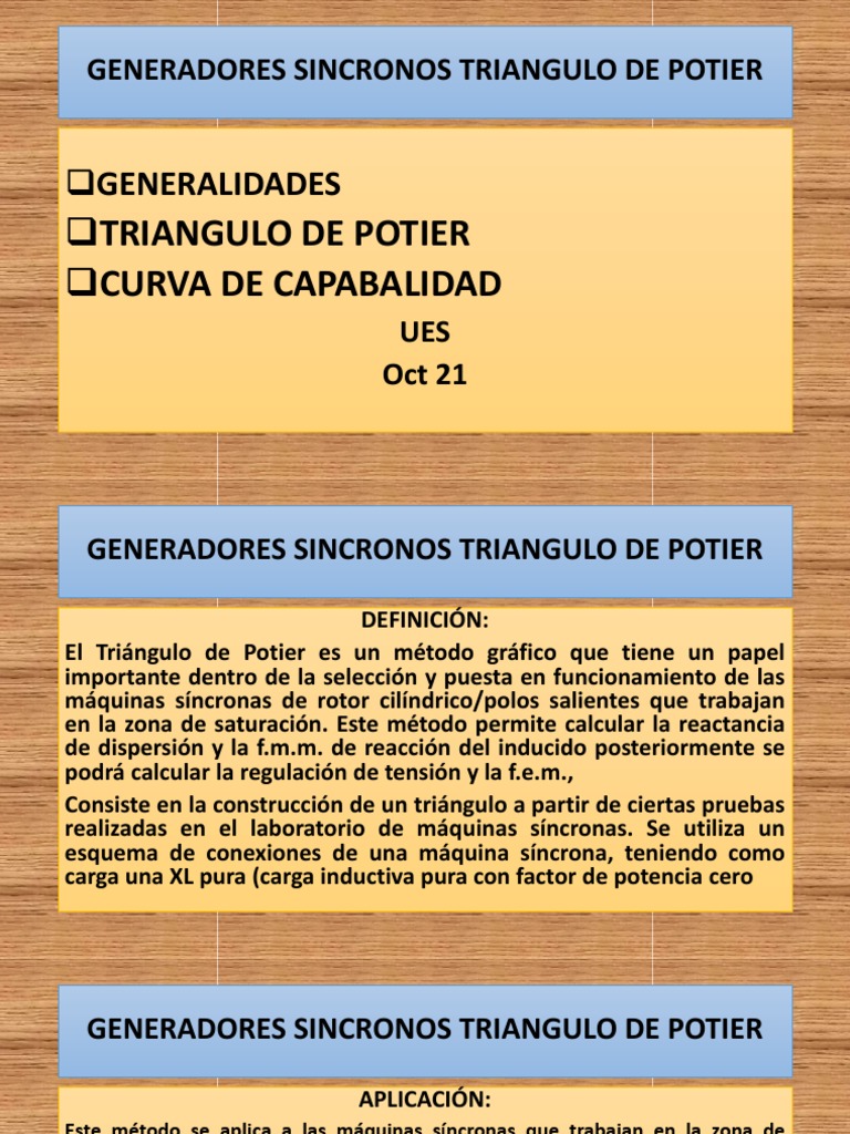 Generador Sincrono Potier | PDF | Generador eléctrico | Energia electrica