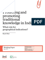 Protecting and Promoting Traditional Knowledge in India: What Role For Geographical Indications?