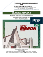 Gereja Protestan di Indonesia bagian Barat GPIB Jemaat 'GIBEON' DKI Jakarta