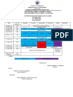 Schools Division Office-Gabaldon Annex: Class Program For Modular Classes Grade One S.Y. 2020-2021 First Quarter