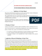 PGDBA Project Report Guidelines
