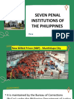 Seven Penal Institutions of The Philippines