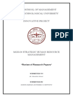 Delhi School of Management Delhi Technological University: Review of Research Papers
