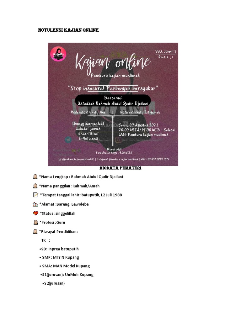 Atasi Insecure dengan Bersyukur | PDF