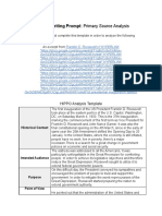 FDR's First Inaugural Address Primary Source Analysis