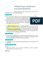 Superior Orbital Fissure Aka Tolosa Hunt Syndrome