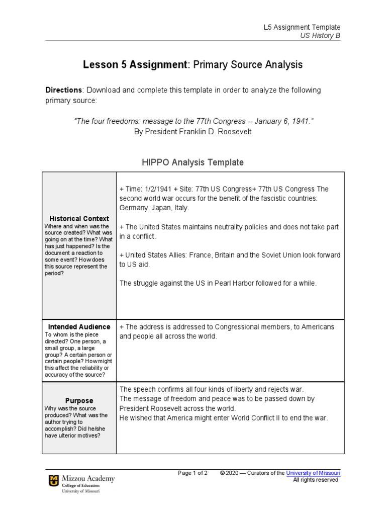 L5 Assignment Template Tuan Nguyen | PDF | Franklin D. Roosevelt | The ...