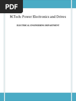 M.Tech: Power Electronics and Drives: Electrical Engineering Department