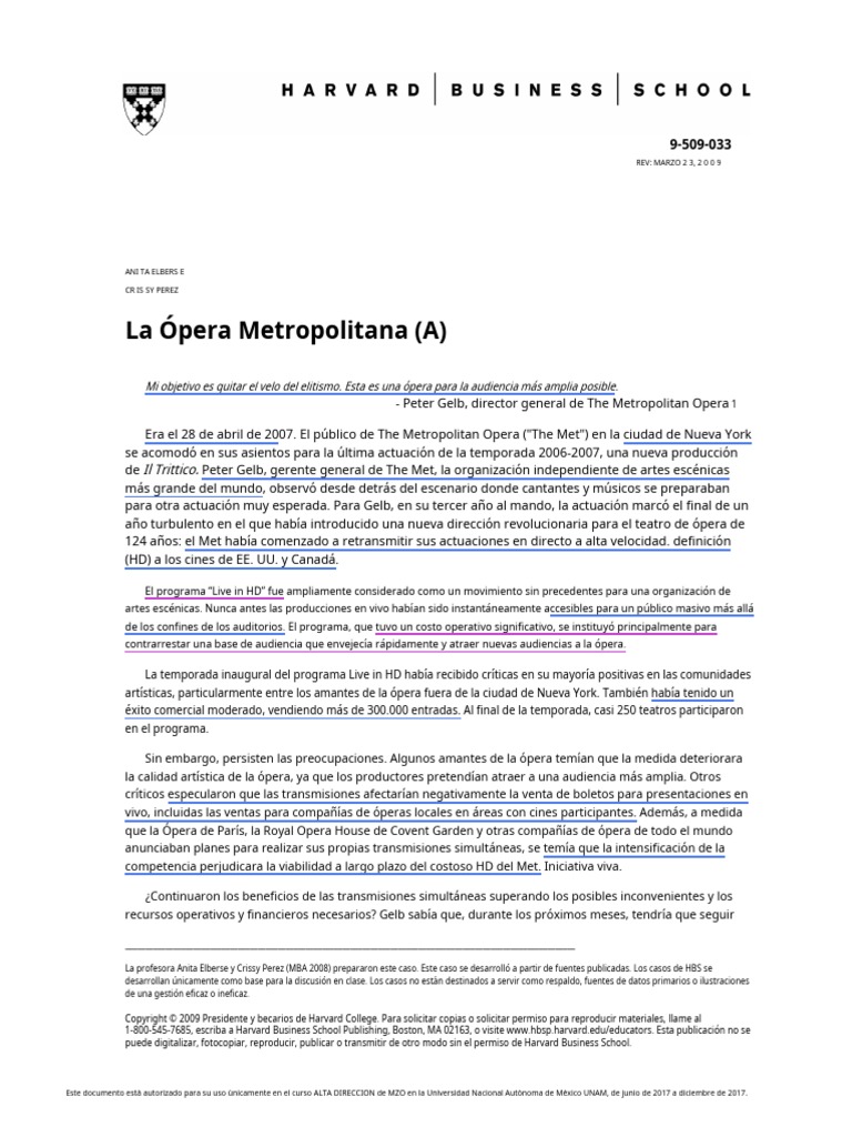 The Metropolitan Opera - En.es | PDF | Ópera